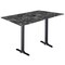 Holland Bar Stool Co Two 30 Tall Blk Table Bases w22 Foot, 30x48 Blk Marble Top wUmbrella Hole, IndoorOutdoor OD211EB-30BWODS3248BMU - alternate 1